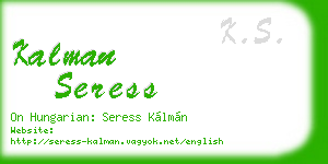 kalman seress business card